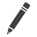 Pencil solid icon, Education and school