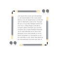 Pencil square quote bubble vector Royalty Free Stock Photo