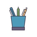 Pencil Stand related vector icon