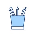 Pencil Stand related vector icon