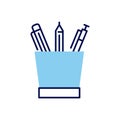 Pencil Stand related vector icon
