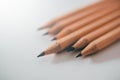 Pencil standing out from others unique leadership concept Royalty Free Stock Photo