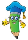Pencil teacher theme image 1 Royalty Free Stock Photo