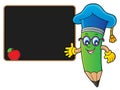 Pencil teacher theme image 3 Royalty Free Stock Photo