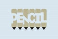 Pencil text with Pen symbol creative ideas design. Pencil typography negative space word vector illustration.