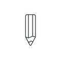 Pencil thin line icon. Linear vector symbol