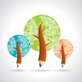 Pencil tree, about education and growing Vector Royalty Free Stock Photo