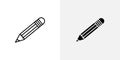 Pencil vecor icon set Royalty Free Stock Photo