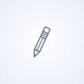 Pencil, vector best gray line icon Royalty Free Stock Photo