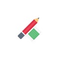 Pencil vector flat colour icon Royalty Free Stock Photo