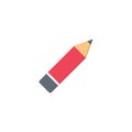Pencil vector flat colour icon Royalty Free Stock Photo