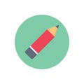 Pencil vector flat colour icon Royalty Free Stock Photo
