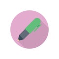 Pencil vector flat colour icon Royalty Free Stock Photo