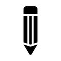 Pencil vector glyph flat icon Royalty Free Stock Photo