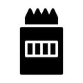 Pencil vector glyph flat icon Royalty Free Stock Photo