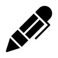 Pencil vector glyph flat icon Royalty Free Stock Photo