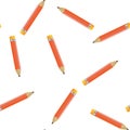 Pencil vector icon. Pencil for your design seamless pattern on a white background Royalty Free Stock Photo