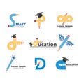 pencil vector illustration icon and logo of education Royalty Free Stock Photo