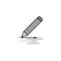 Pencil Web Icon. Flat Line Filled Gray Icon Vector Royalty Free Stock Photo