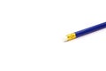 Pencil on white background, Pencil eraser side on paper white space for copy text Royalty Free Stock Photo