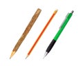 Pencils collection style on white background