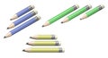 Pencils of different colors and sizes