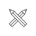 Pencils, draw, edit icon. Element of education illustration. Signs and symbols can be used for web, logo, mobile app, UI, UX
