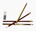 Pencils with an eraser Royalty Free Stock Photo