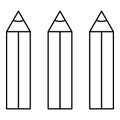 Pencils icon, outline style