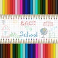 Pencils multicolored abstract background