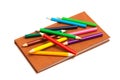 Pencils and a notebook Royalty Free Stock Photo