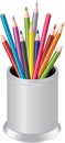 Pencils in a pen-cup Royalty Free Stock Photo