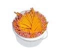 Pencils in a plastic box Royalty Free Stock Photo