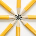 Pencils in star shape. Royalty Free Stock Photo