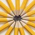 Pencils in star shape. Royalty Free Stock Photo