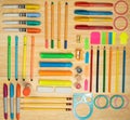 Pencils and utensils for drawing and working Royalty Free Stock Photo