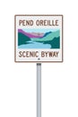 Pend Oreille Scenic Byway road sign Royalty Free Stock Photo