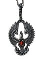 Pendant in the form of a falcon with a garnet stone