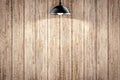 Pendant lamp on wooden background