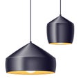 Pendant light lamps vector illustration.