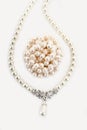 Pendant on pearl chain Royalty Free Stock Photo