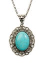 Pendant with turquoise vintage style Royalty Free Stock Photo