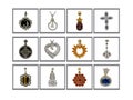 Pendants collection Royalty Free Stock Photo