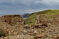 Pendeen lighhouse from Geevor Mine ruins , Cornwall UK