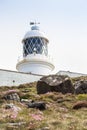 Pendeen lighthouse in cornwall england uk Royalty Free Stock Photo