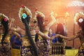 Pendet Traditional Balinese Dance in GWK Garuda Wisnu Kencana Royalty Free Stock Photo