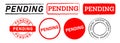 pending rectangle and circle stamp label sticker design element sign delay business