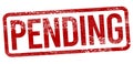 Pending Red stamp on a white background Royalty Free Stock Photo