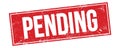 PENDING text on red grungy rectangle stamp Royalty Free Stock Photo