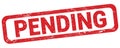 PENDING text written on red rectangle stamp Royalty Free Stock Photo